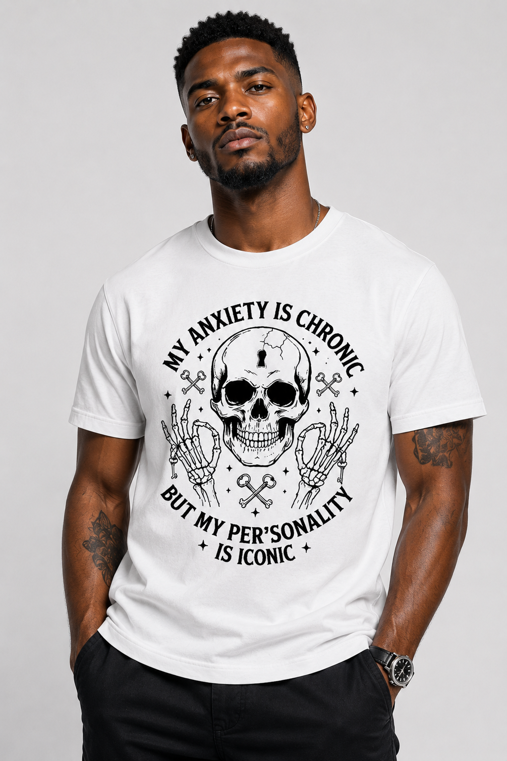 Snow Washed Oversized Cotton T-Shirt